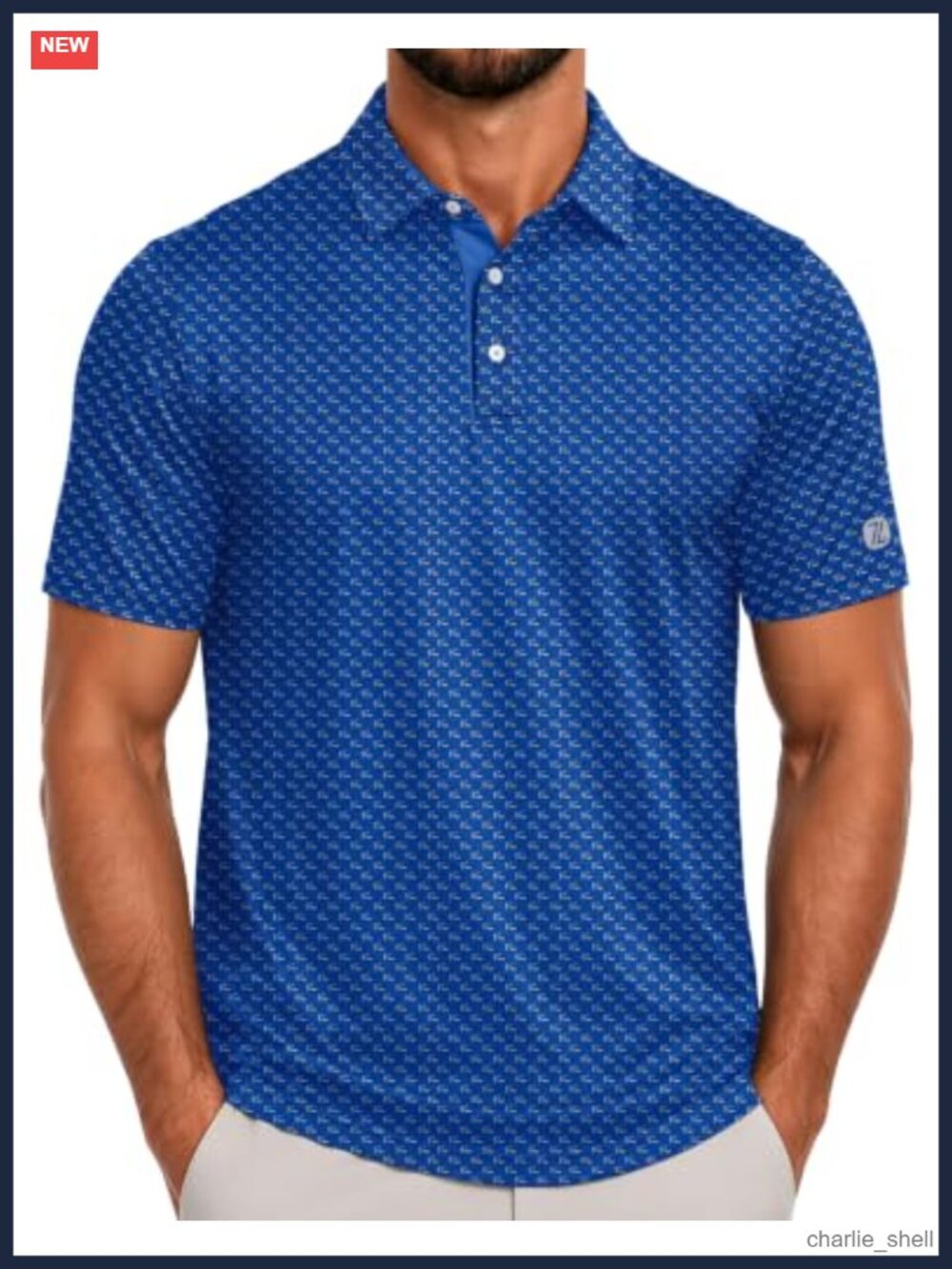 Men's Golf Polo Short Sleeve Performance Moisture Wicking Collared Shirt